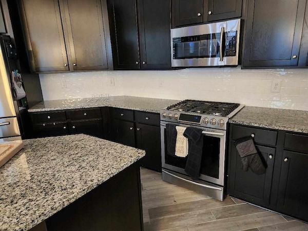 Tile Backsplash Installed